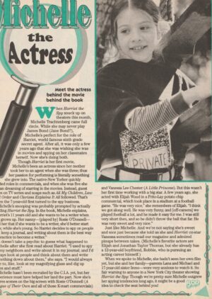 Michelle Trachenberg teen magazine clipping the actress Bop