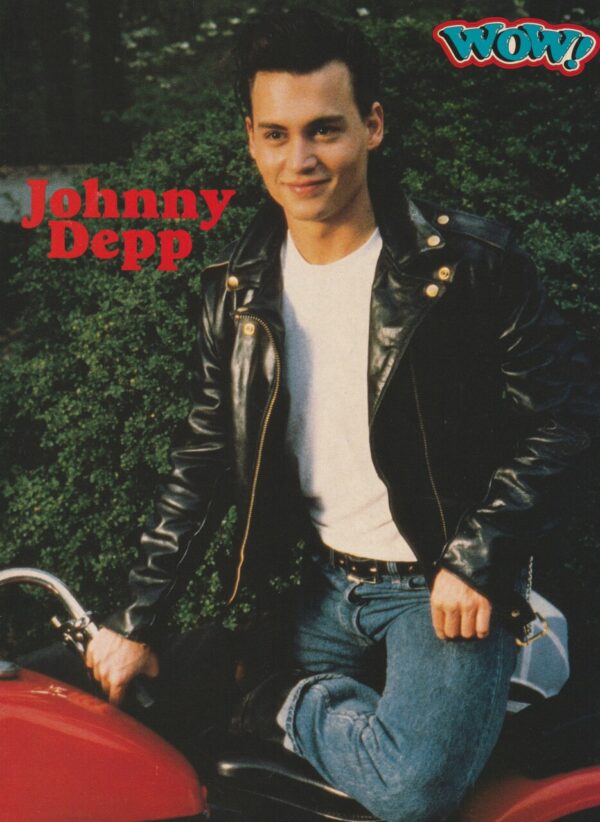 Johnny Depp motorcycle leather jacket hot pix pinup