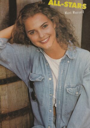 Keri Russell Spice Girls teen magazine pinup jean shirt long hair All-Stars Mickey Mouse Club