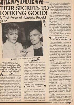 Duran Duran teen magazine magazine pinup clipping secrets Bop 2 page Teen Beat