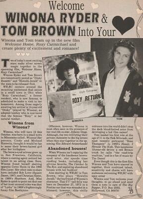 Winona Ryder Tom Brown Tom Cruise teen magazine magazine pinup clipping Bop