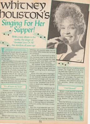 Whitney Houston teen magazine magazine pinup clipping Young Super Bop Teen Beat