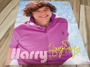 Harry Styles Justin Bieber teen magazine magazine poster One Direction pink