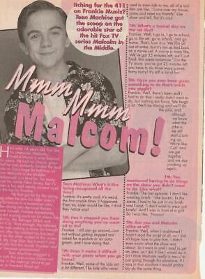 Frankie Muniz teen magazine pinup clipping Bop Teen Beat MMM Malcom