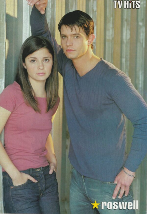 Jason Behr Shiri Appleby teen magazine pinup Roswell TV Hits