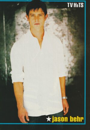 Jason Behr teen magazine pinup TV Hits white shirt Roswell