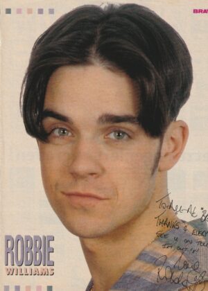 Robbie Williams teen magazine pinup Take That Bravo 90's pix