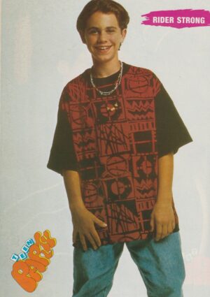 Rider Strong Aaron Jackson teen magazine pinup Teen Party red shirt jeans