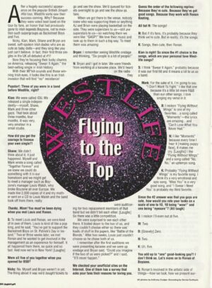 Westlife teen magazine clipping Pop Star Flying to the top