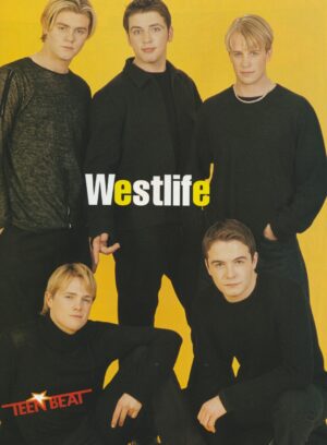 Westlife teen magazine pinup black shirts uk boyband