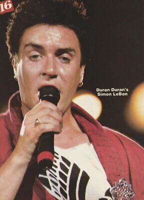 Simon Le Bon teen magazine pinup clipping Duran Duran eyes 80's pix Cream