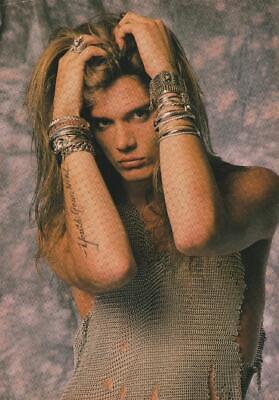 Sebastian Bach teen magazine pinup clipping Skid Row Child Within The Man Bop
