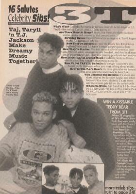 3T teen magazine pinup clipping 16 mag salutes sibs Teen Beat Tiger Beat