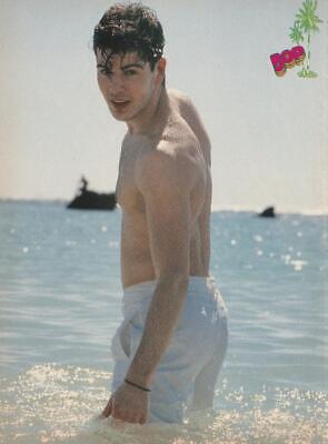 Damon Pampolina Jordan Knight teen magazine pinup clipping shirtless beach Bop