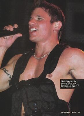 98 Degrees Nick Lachey teen magazine pinup clipping Pop Star 90s muscles
