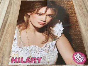 Hilary Duff Zac Efron teen magazine poster clipping Fold Out Pop Star teen idols