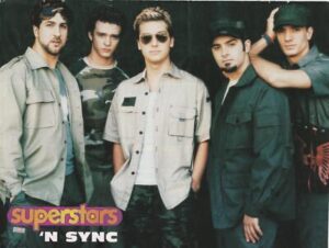 Nsync teen magazine magazine pinup clipping Superstars sun glasses Bop boyband