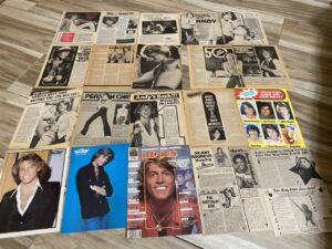 Andy Gibb teen magazine pinup clippings lot pix Teen Beat Bop Tiger Beat