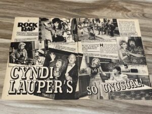 Cyndi Lauper teen magazine clipping So Unusual Rock Rap