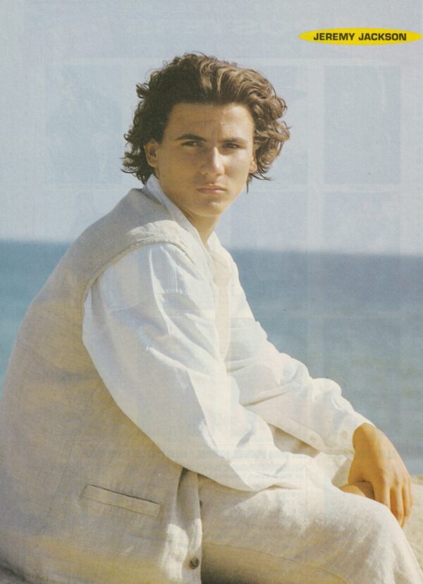 Jeremy Jackson teen magazine pinup Baywatch white shirt beach Teen Machine 90's pix