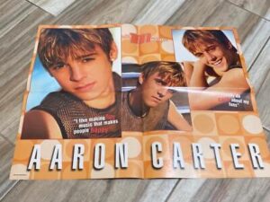 Aaron Carter Justin Timberlake teen magazine poster clipping M fans Rip muscles
