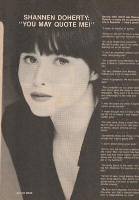Shannen Doherty Jennie Garth teen magazine pinup clipping Quote me Teen Dream