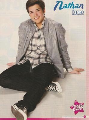 Nathan Kress teen magazine pinup clipping Pop Star black jeans Tiger Beat