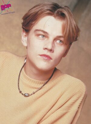 Leonardo Dicaprio Stephen Dorff teen magazine pinup eyes Bop yellow shirt