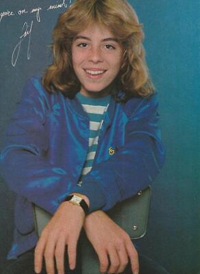 Leif Garrett teen magazine pinup clipping Tiger Beat blue shirt chair pix idols