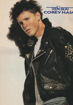 Corey Haim Rick Astley teen magazine pinup clipping Teen Beat pix leather jacket