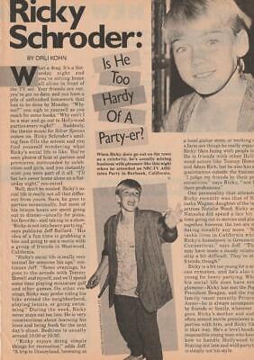 Ricky Schroder teen magazine pinup clipping Hardy of a Partyer Tiger Beat Bop