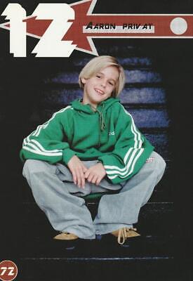 Aaron Carter teen magazine pinup clipping 2 sided Japan green hoodie RIP pix