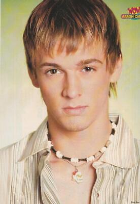 Aaron Carter teen magazine pinup clipping Wow necklace older pix Rip