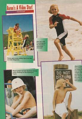 Aaron Carter teen magazine pinup clipping beach barefoot shirtless wetsuit RIP