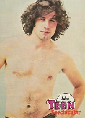 John Travolta Shaun Cassidy teen magazine pinup clipping picture pix shirtless