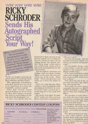 Ricky Schroder teen magazine pinup clipping pix script Bop teen idols