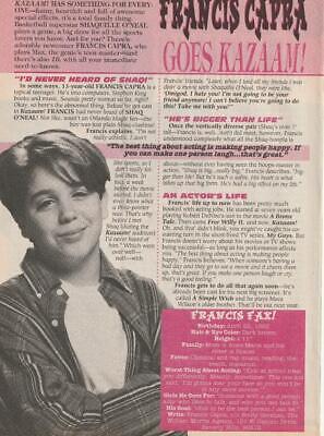 Francis Capra teen magazine pinup clipping My Guys 16 mag pix Kazaam pix