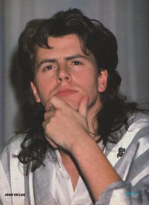 Duran Duran John Taylor A-ha teen magazine pinup clipping hand on face Teen Beat