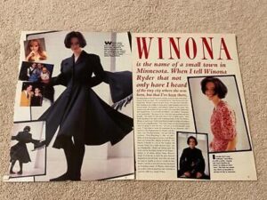 Winoma Ryder teen magazine pinup clipping People Teen Idols pix Bop Tiger Beat