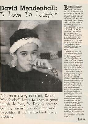 David Mendenhall Scott Gimes teen magazine pinup clipping Teen Set love to laugh