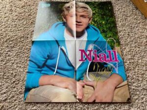 Niall Horan One Direction teen magazine poster clipping blue sweatshirt Bop