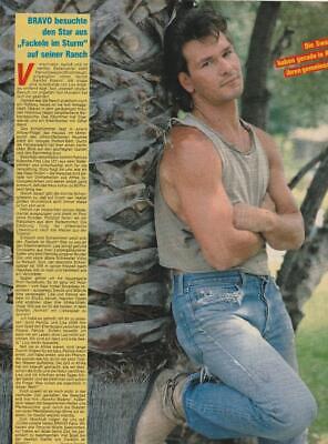 Patrick Swayze teen magazine pinup clipping Teen Beat Bravo muscles tree pix