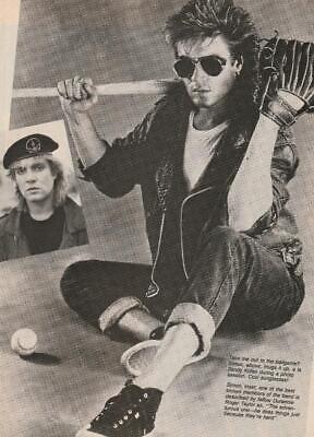 Simon Le Bon Duran Duran teen magazine pinup clipping Teen Beat baseball bat pix