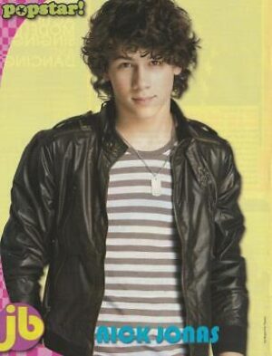 Nick Jonas Jonas Brothers teen magazine pinup clipping Pop Star leather jacket