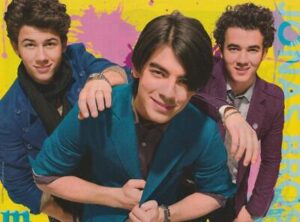 Jonas Brothers teen magazine pinup clipping M leaning pix boy band Quizfest