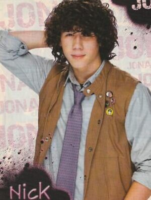 Nick Jonas Jonas Brothers teen magazine pinup clipping Tiger Beat purple tie pix