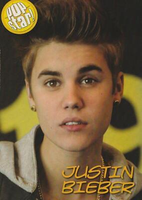 Justin Bieber teen magazine pinup clipping confused look older Pop Star picture