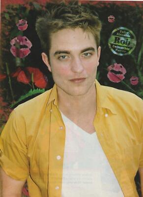 Robert Pattinson teen magazine pinup clipping Twilight yellow shirt New Moon