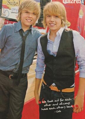 Dylan Sprouse Cole Sprouse teen magazine pinup clipping Quizfest dressed up pix