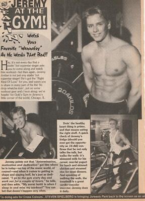 Jeremy Jordan teen magazine pinup clipping Gym shirtless buff Superteen Bop